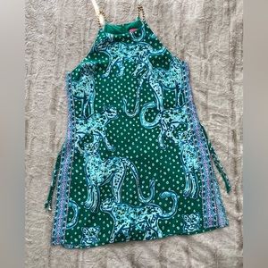 Lilly Pulitzer Pearl romper size 16 emerald green on the prowl